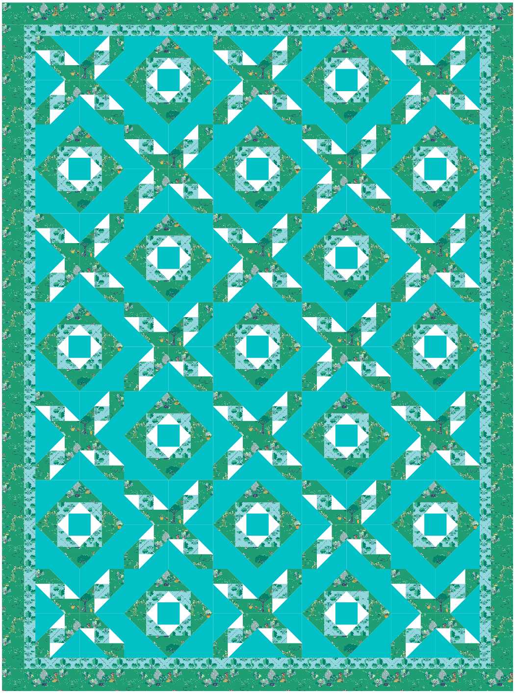 BL282 Garret quilt KIT LARGE Norahs garden