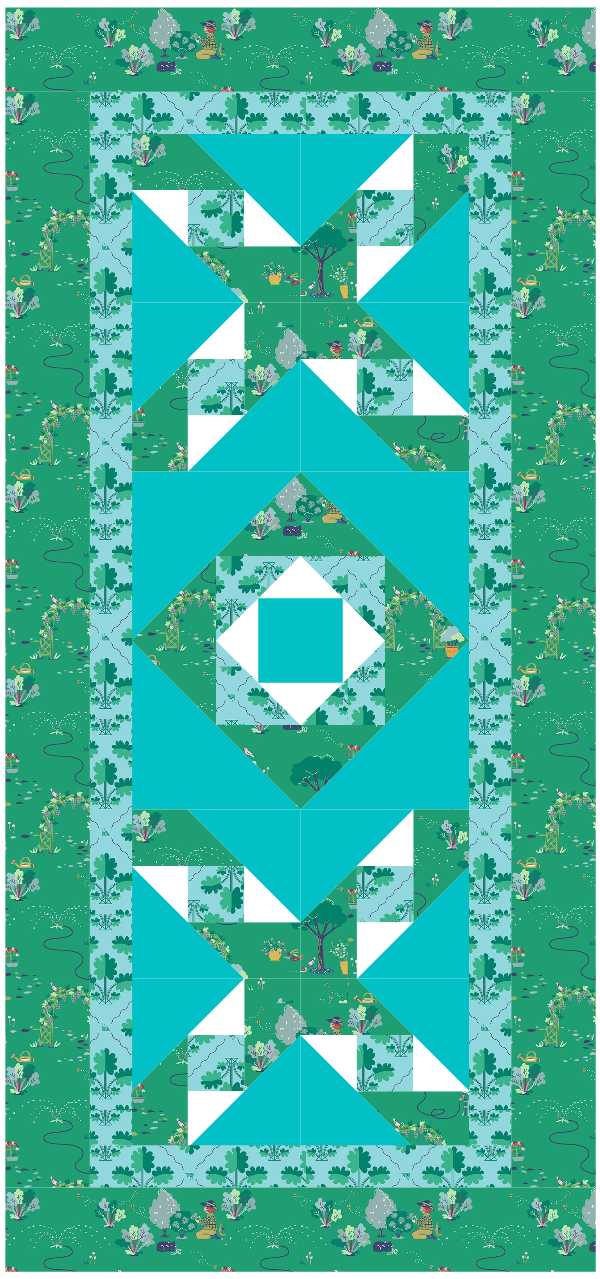 BL282 Garret quilt KIT SMALL Norahs garden