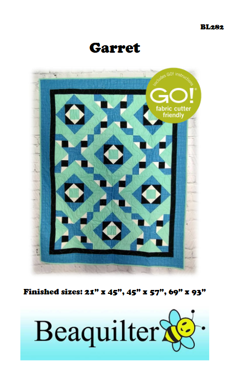 BL282 Garret Quilt pattern Accuquilt Friendly in 3 sizes