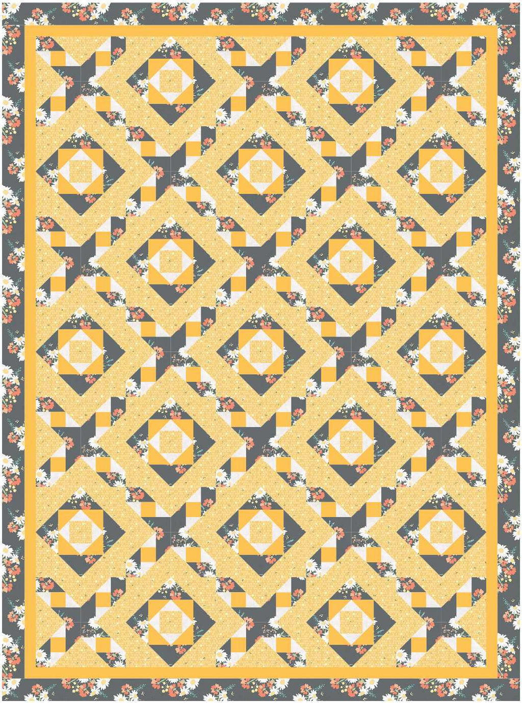 BL282 Garret Quilt pattern Accuquilt Friendly in 3 sizes