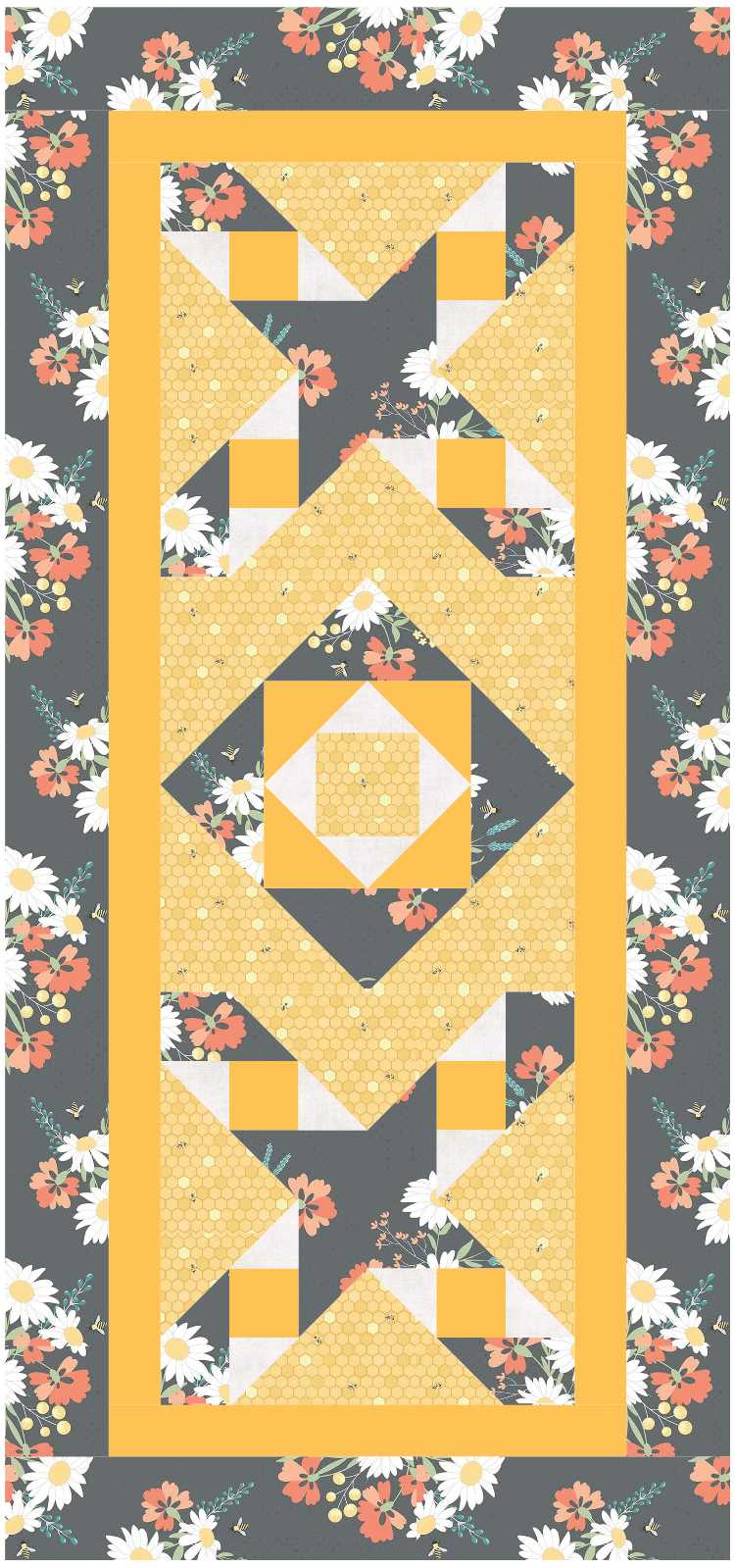 BL282 Garret Quilt pattern Accuquilt Friendly in 3 sizes