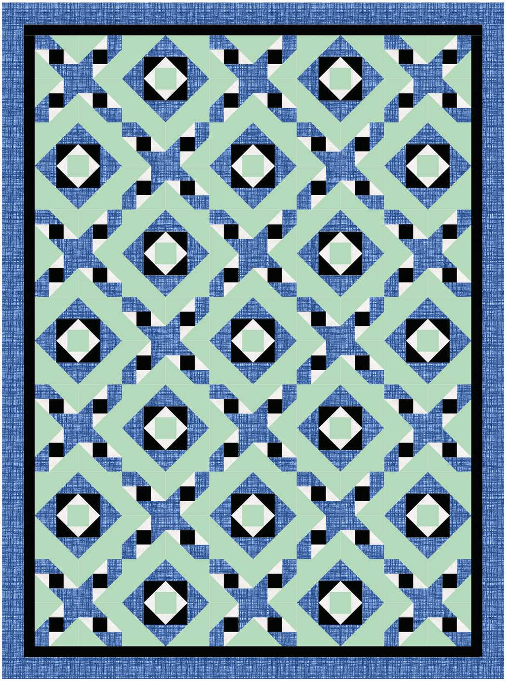 BL282 Garret Quilt pattern Accuquilt Friendly in 3 sizes