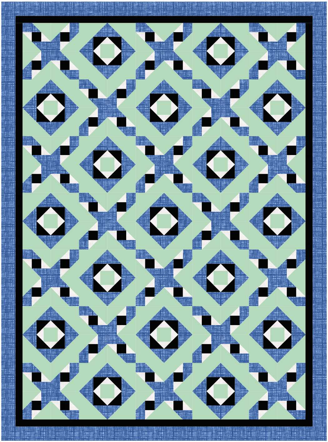BL282 Garret Quilt pattern Accuquilt Friendly in 3 sizes