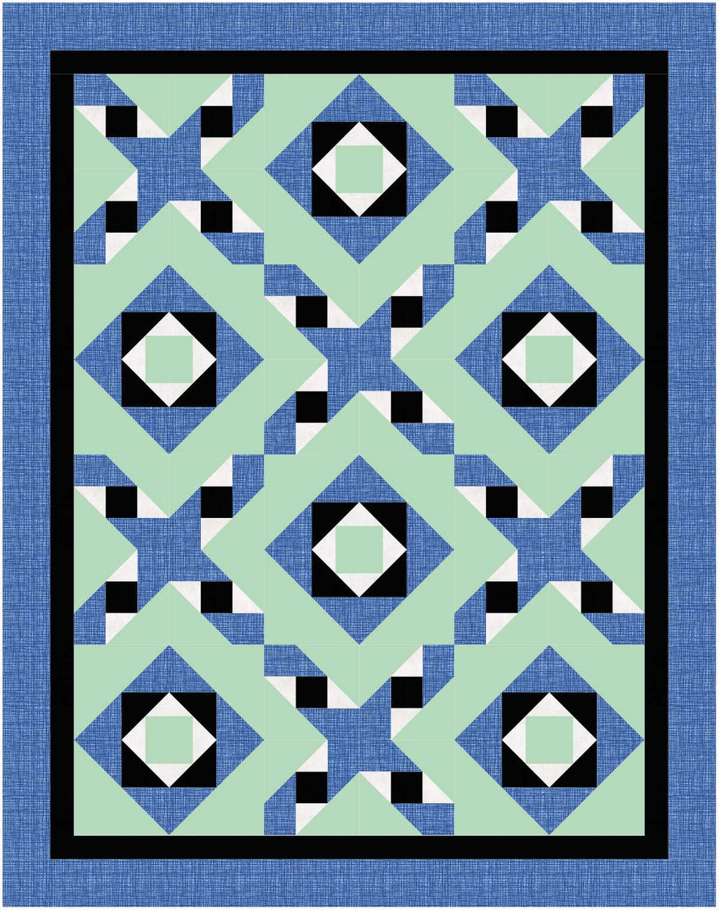 BL282 Garret Quilt pattern Accuquilt Friendly in 3 sizes