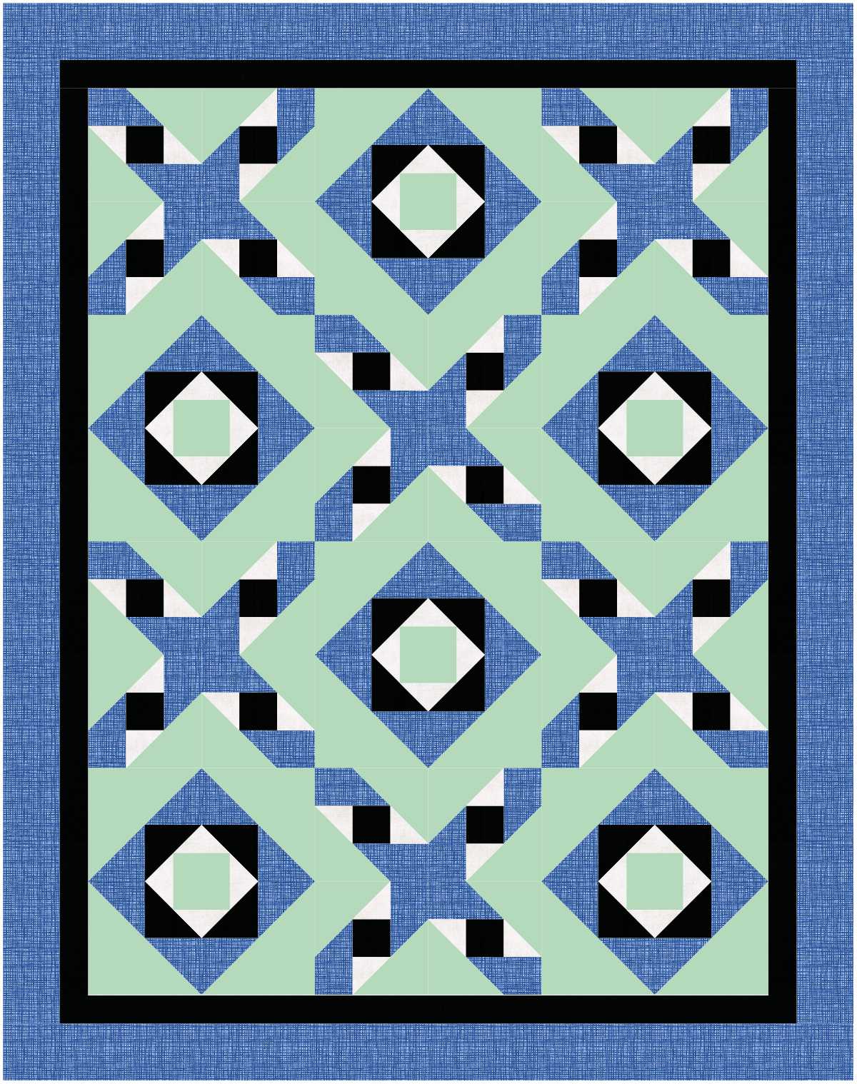 BL282 Garret Quilt pattern Accuquilt Friendly in 3 sizes