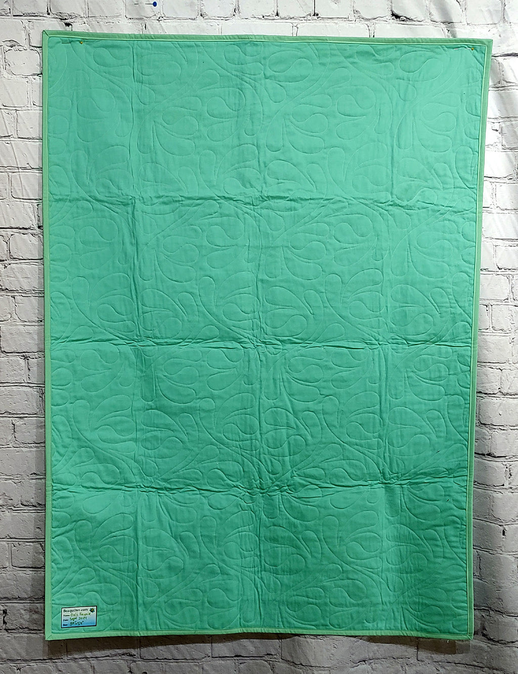 Dandelion Teal Yellow Modern Baby Lap quilt