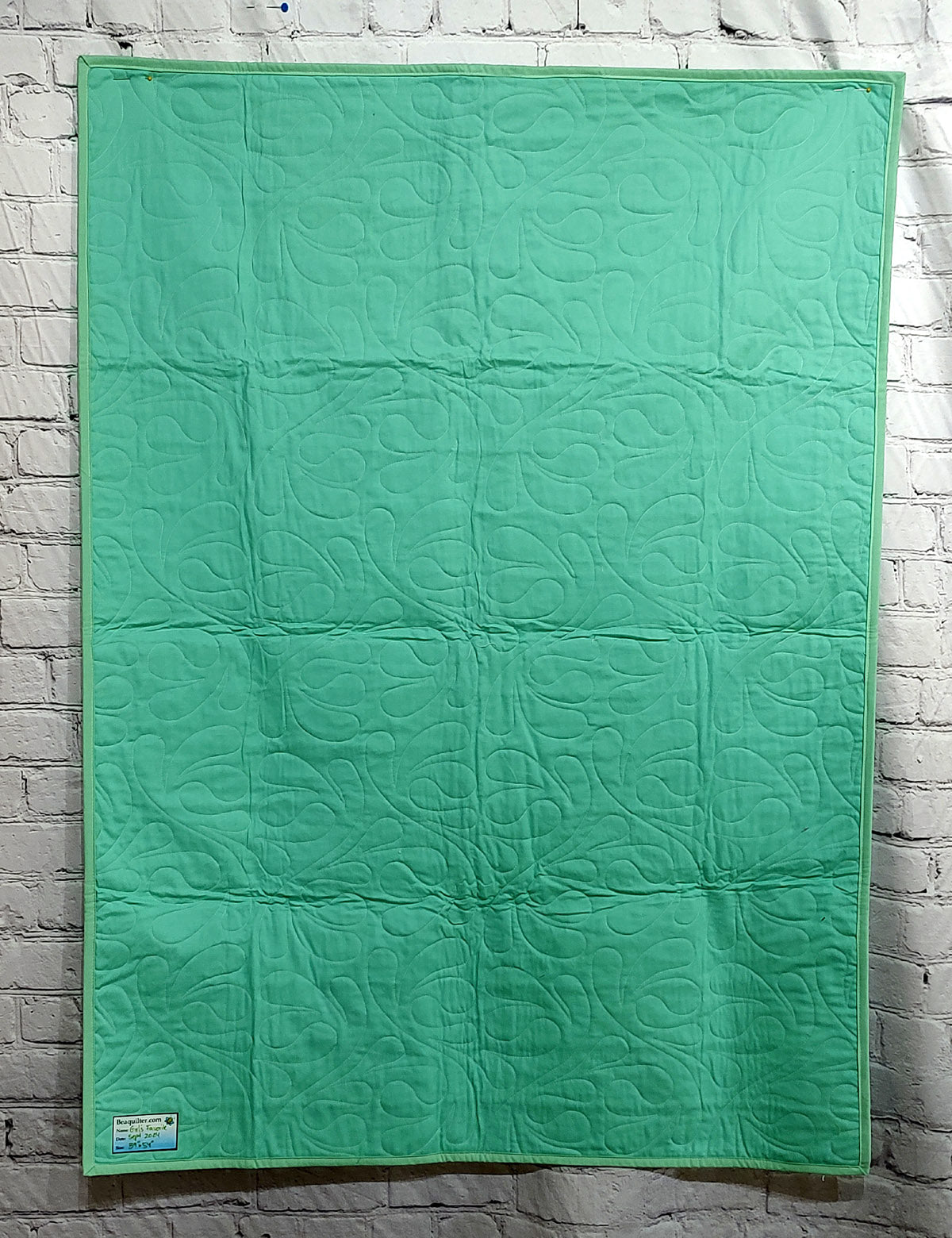 Dandelion Teal Yellow Modern Baby Lap quilt