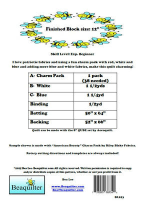 BL293 Good Jeans Quilt Pattern Accuquilt friendly Charm Pack