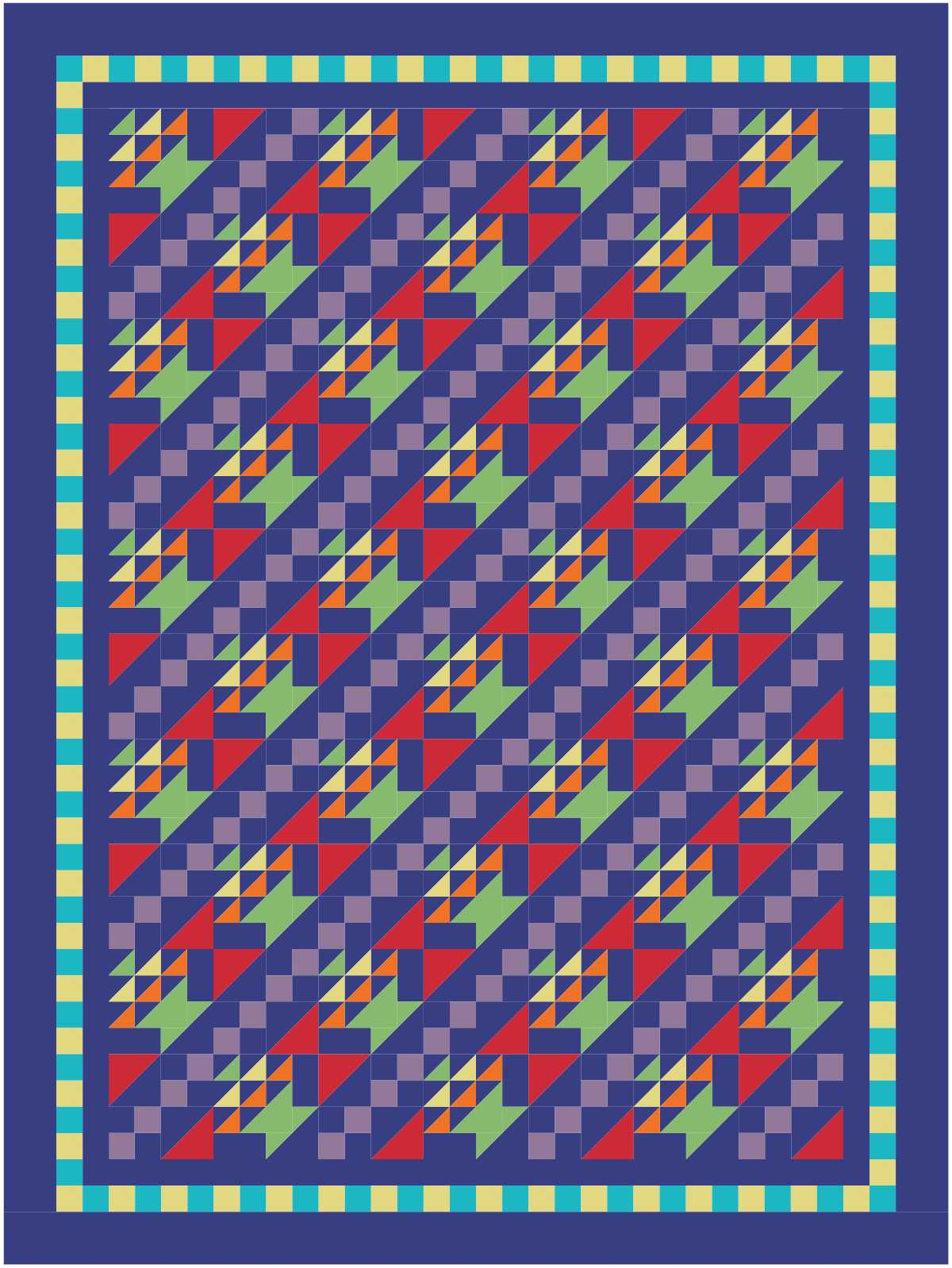 BL263 Hyacinths in baskets Quilt fabric KIT LARGE