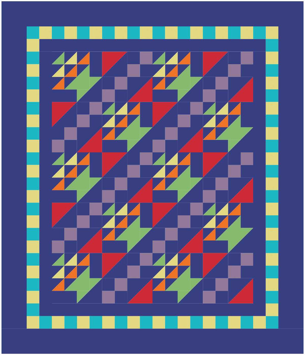 BL263 Hyacinths in baskets Quilt fabric KIT MEDIUM