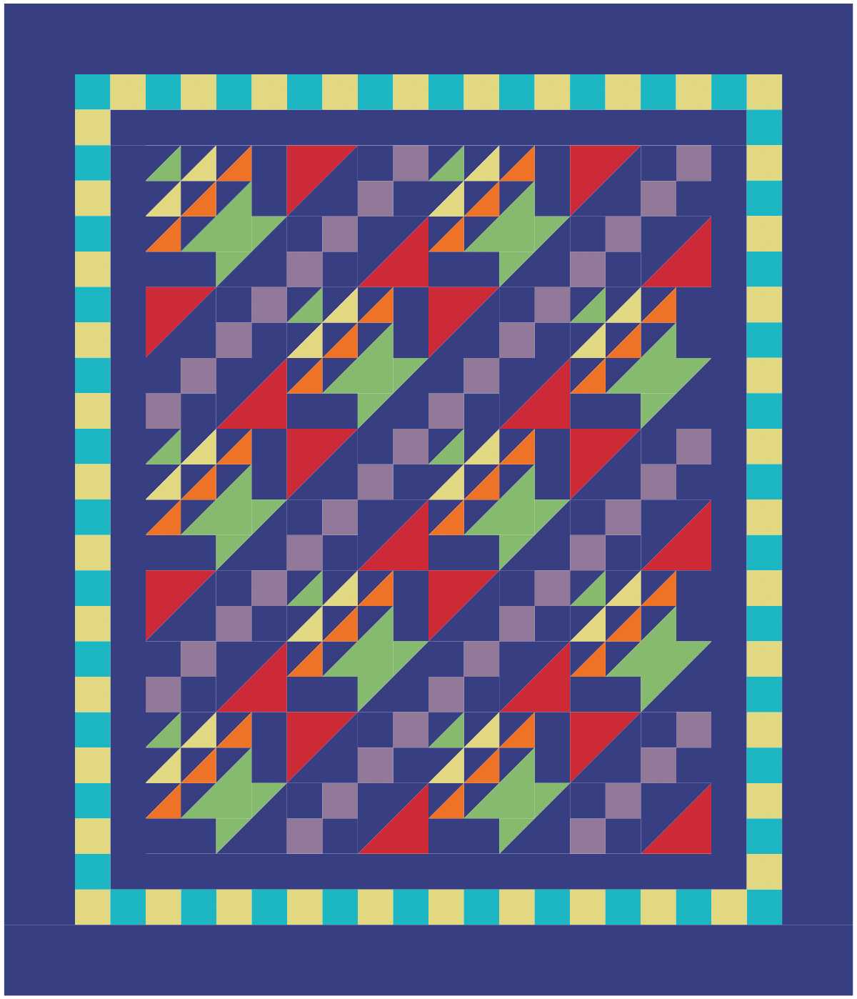 BL263 Hyacinths in baskets Quilt fabric KIT MEDIUM