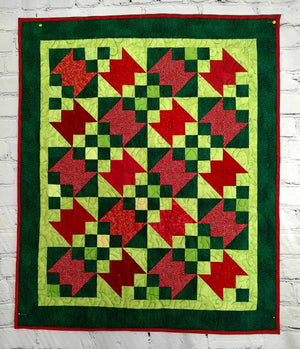 Christmas Red and Green baby lap quilt