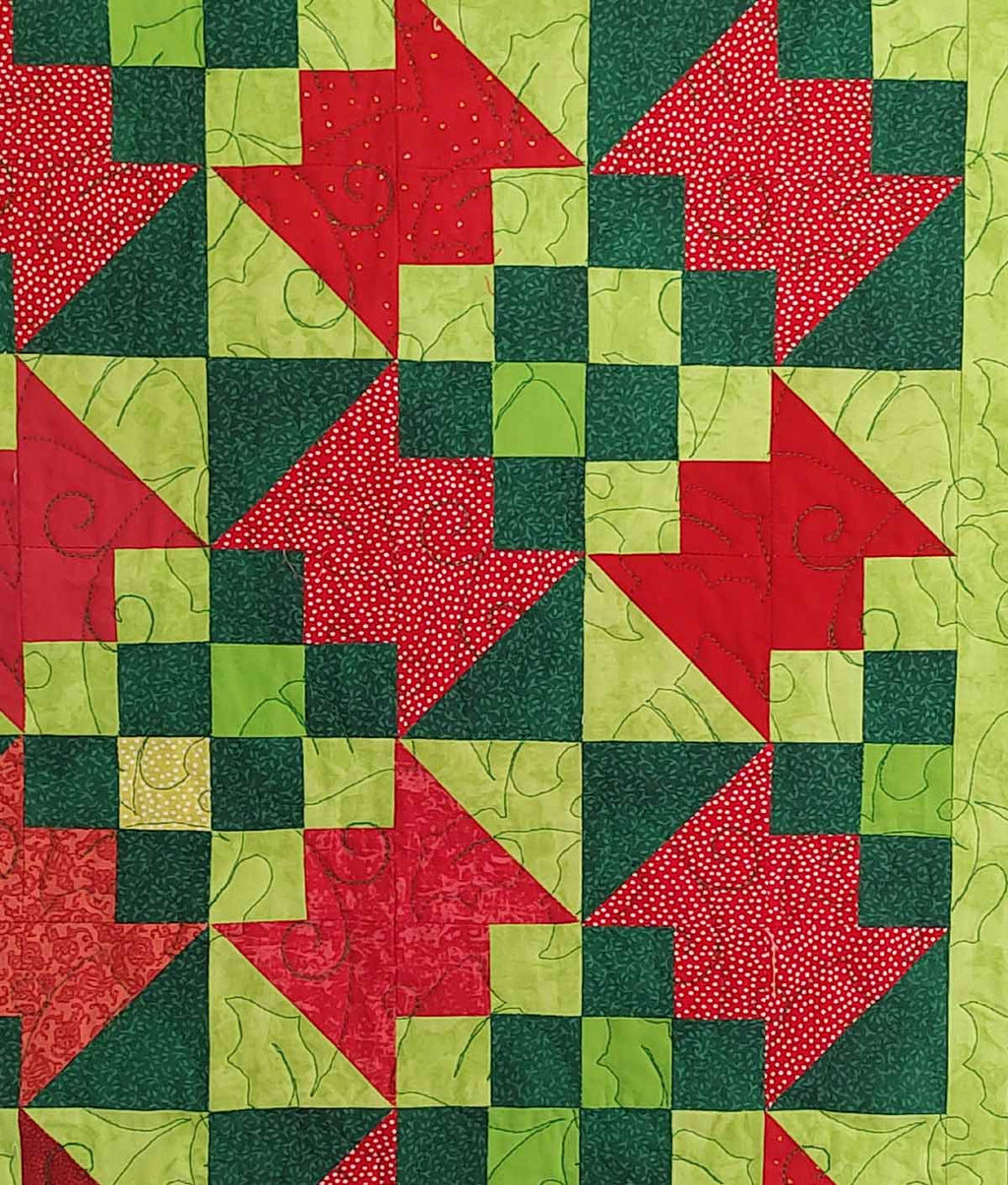 Christmas Red and Green baby lap quilt