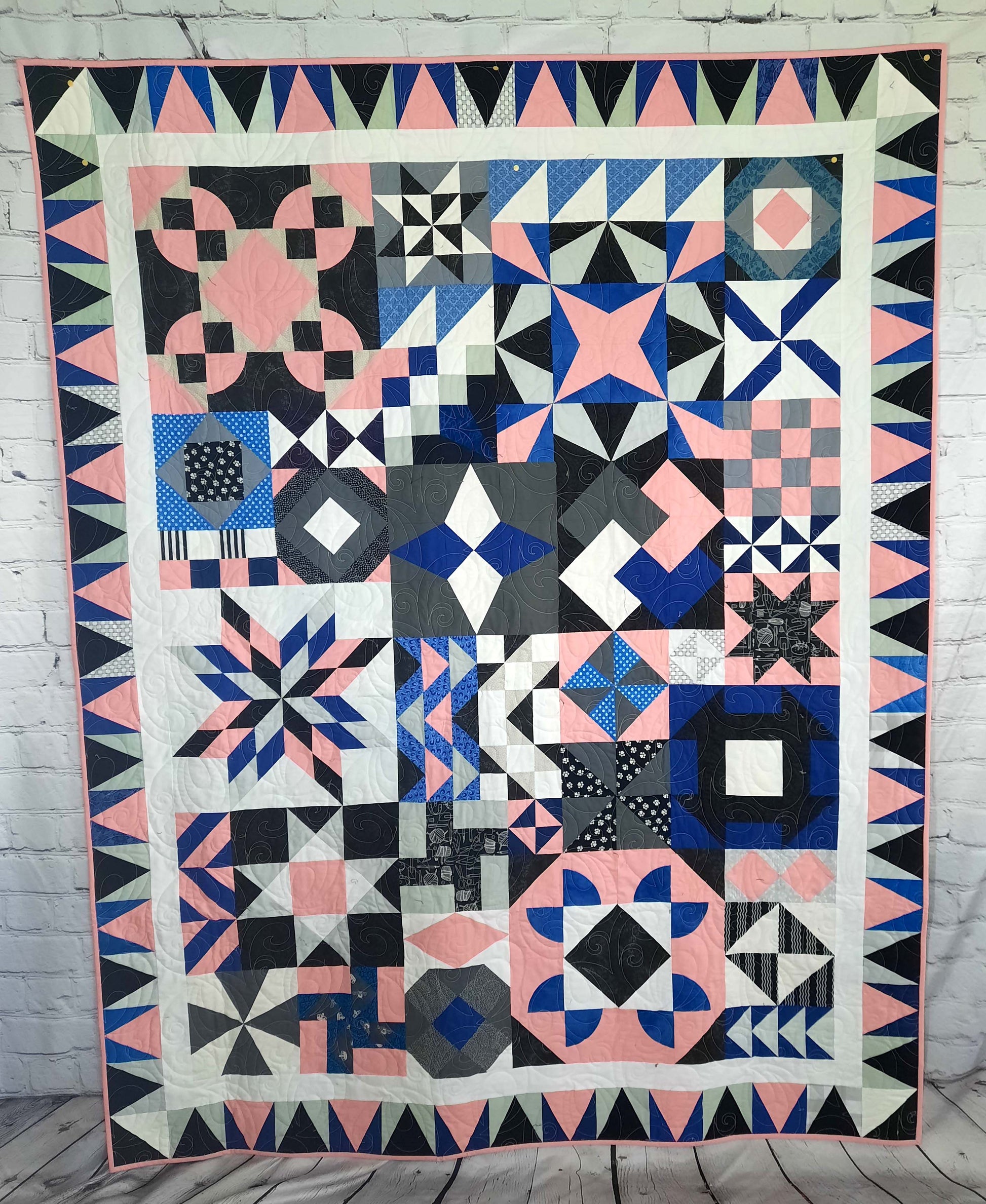 BL163 Jumbled Sampler Quilt Accuquilt friendly!
