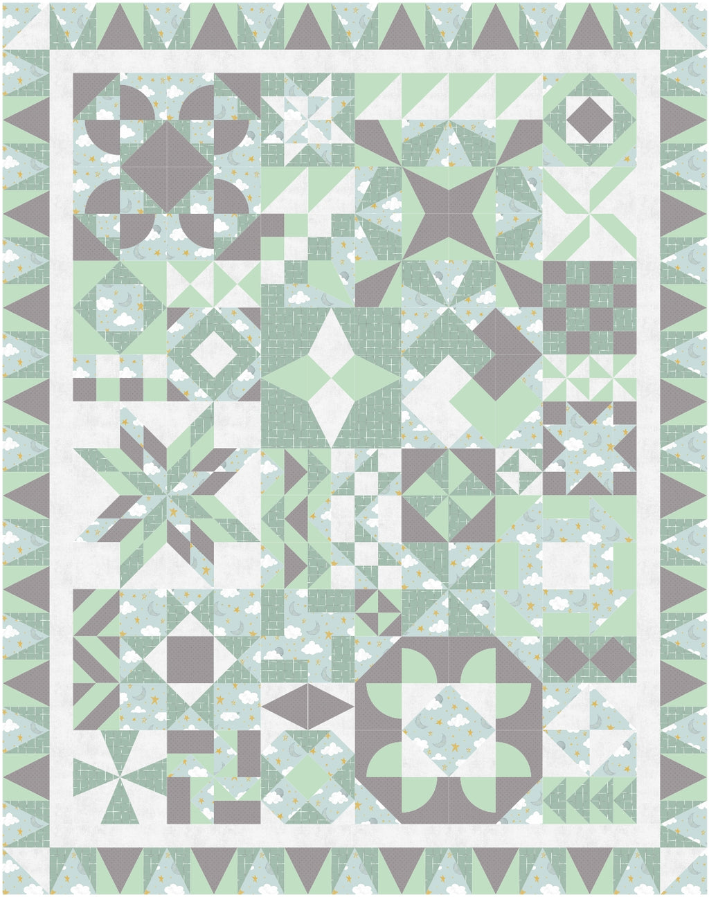 BL163 Jumbled Sampler Quilt Accuquilt friendly!