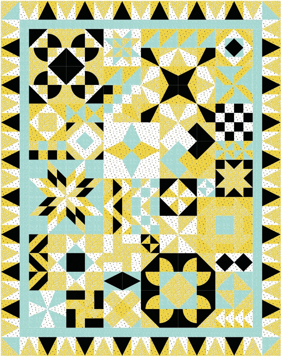BL163 Jumbled Sampler Quilt Accuquilt friendly!