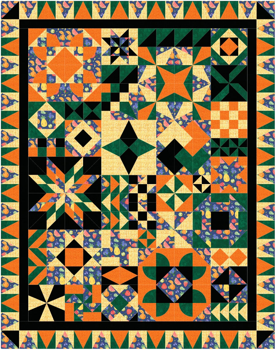 BL163 Jumbled Sampler Quilt Accuquilt friendly!