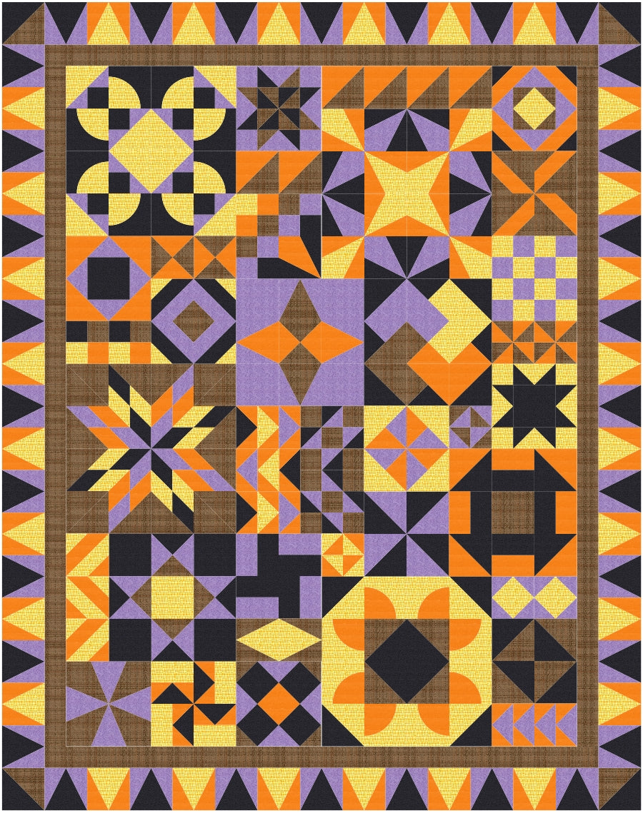 BL163 Jumbled Sampler Quilt Accuquilt friendly!