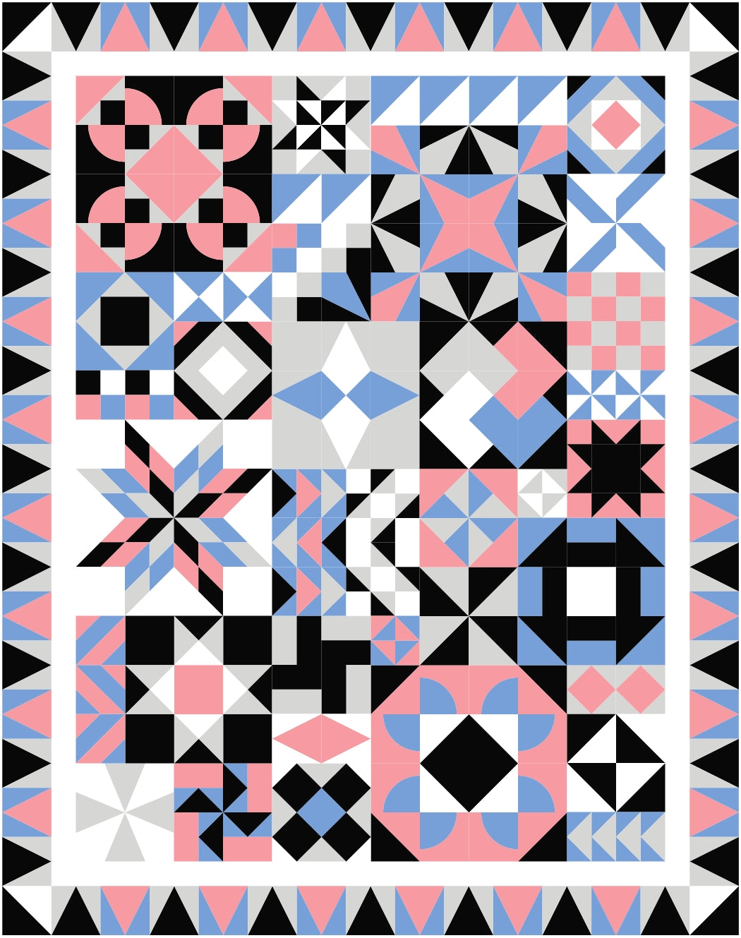 BL163 Jumbled Sampler Quilt Accuquilt friendly!