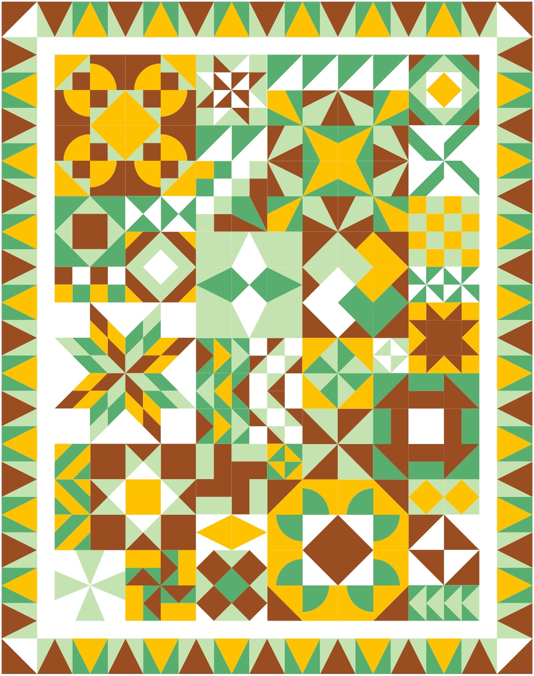 BL163 Jumbled Sampler Quilt Accuquilt friendly!