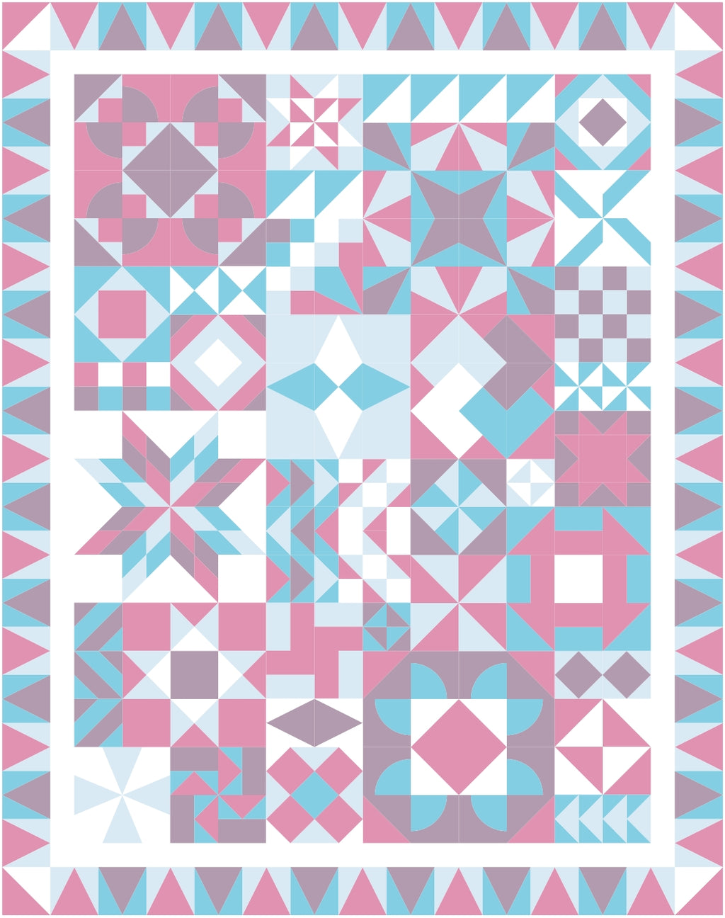 BL163 Jumbled Sampler Quilt Accuquilt friendly!