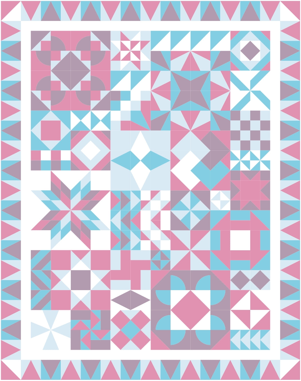 BL163 Jumbled Sampler Quilt Accuquilt friendly!
