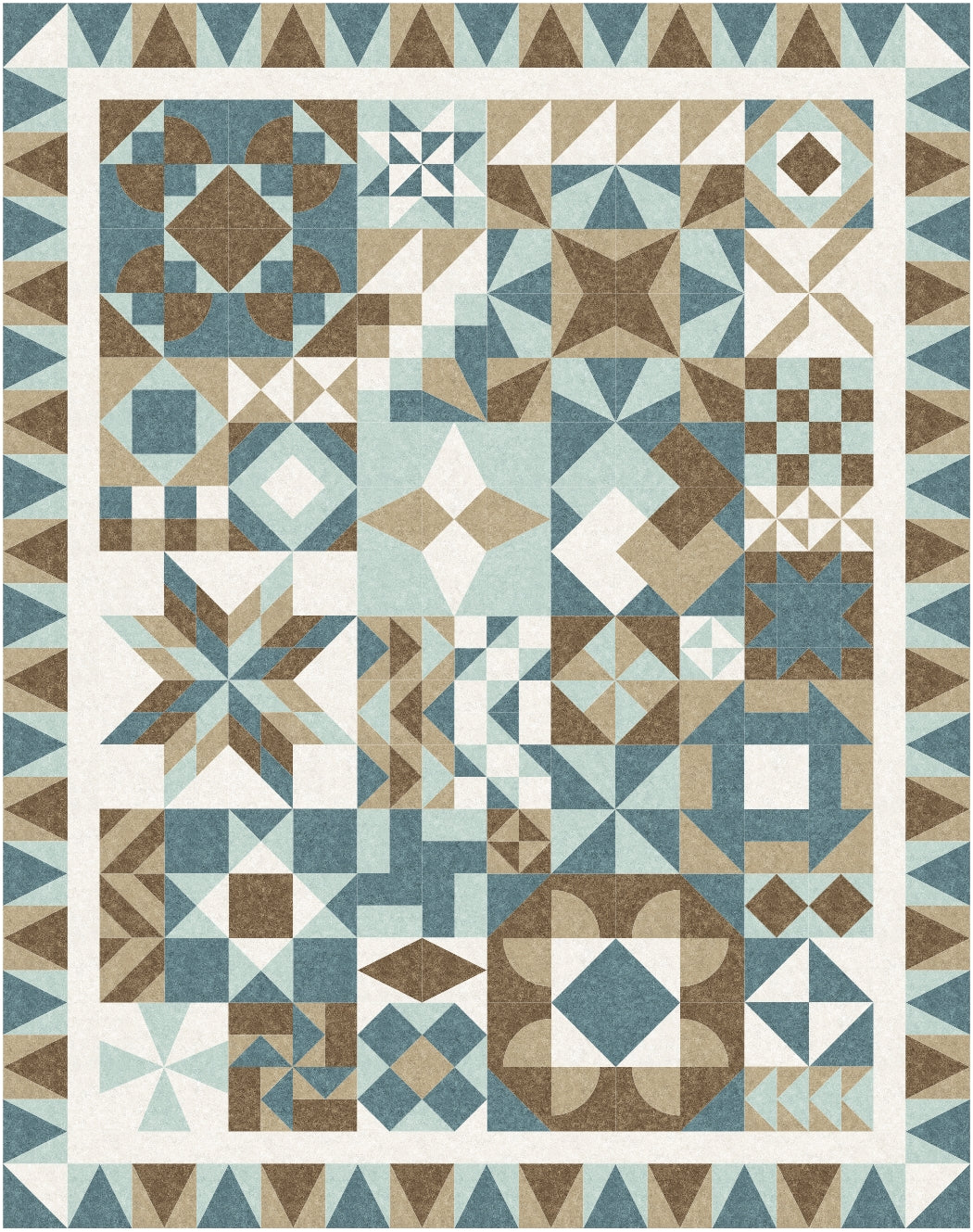 BL163 Jumbled Sampler Quilt Accuquilt friendly!