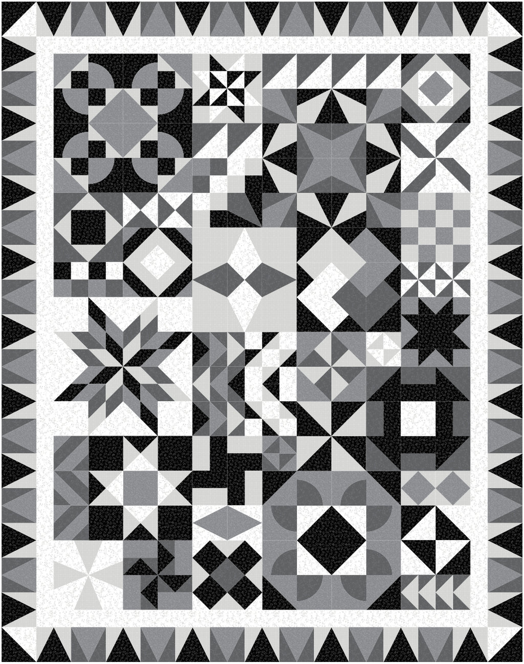 BL163 Jumbled Sampler Quilt Accuquilt friendly!