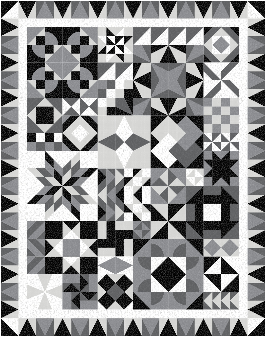 BL163 Jumbled Sampler Quilt Accuquilt friendly!