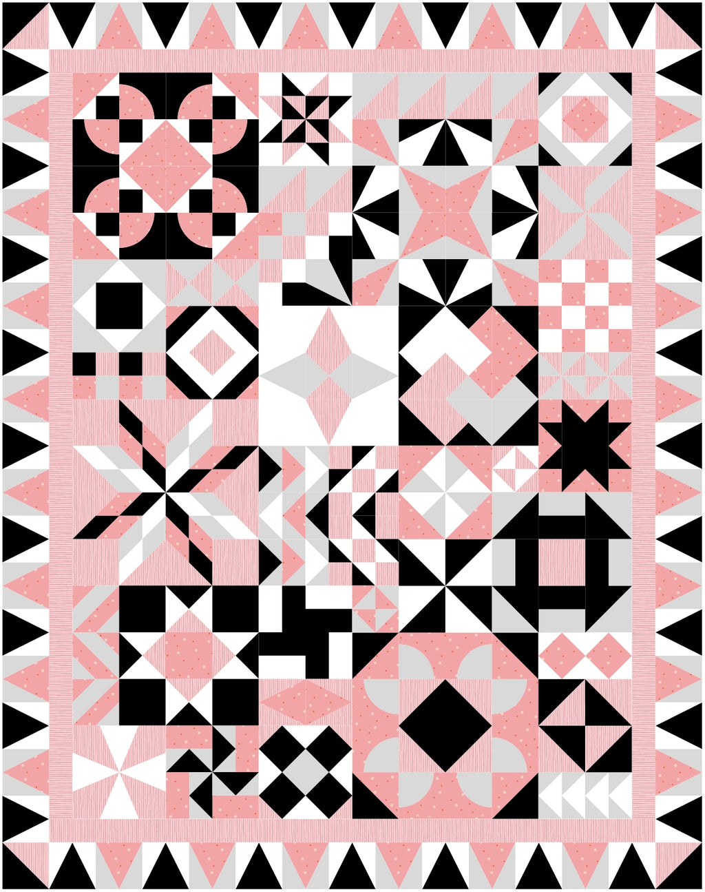 BL163 Jumbled Sampler Quilt Accuquilt friendly!