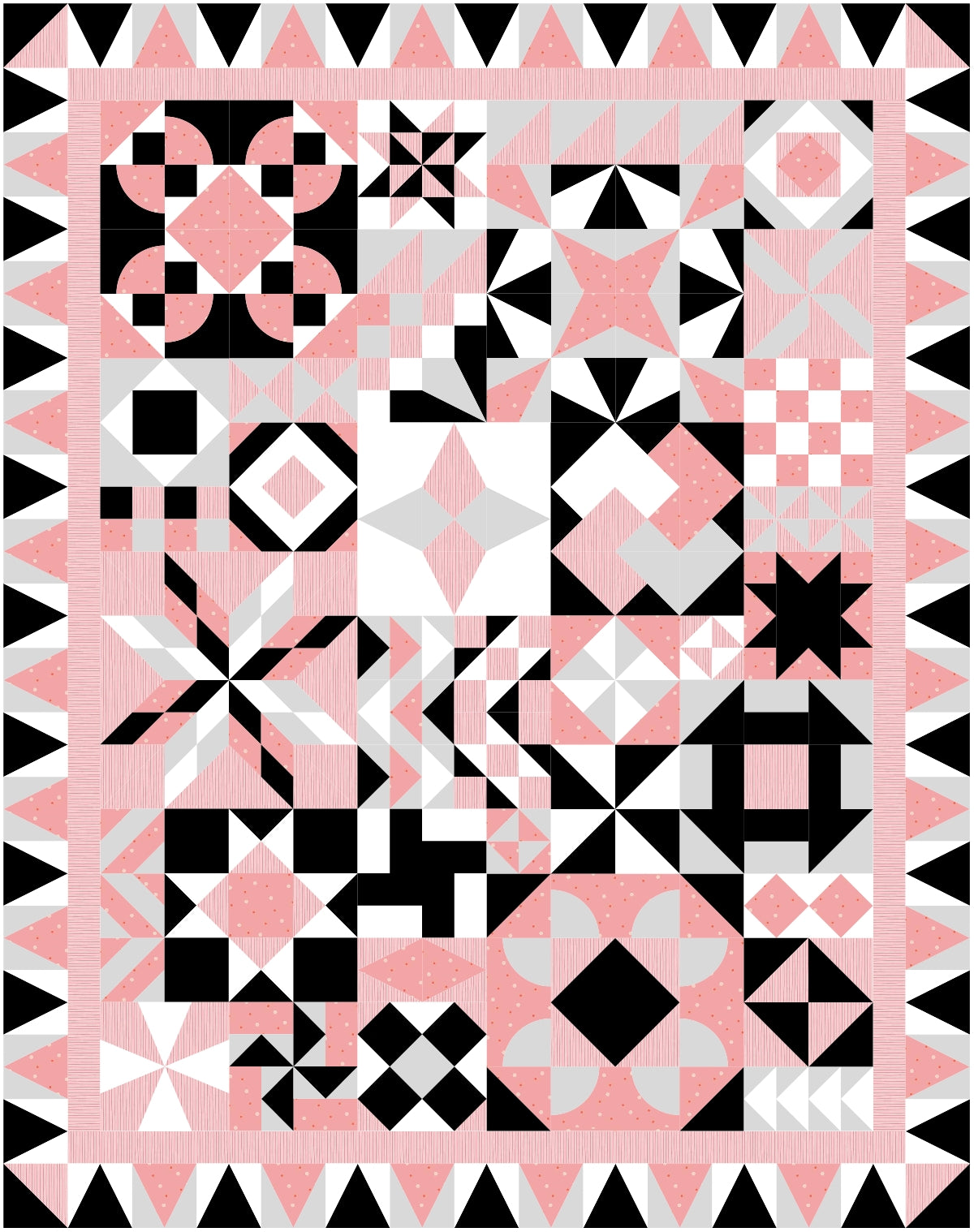 BL163 Jumbled Sampler Quilt Accuquilt friendly!