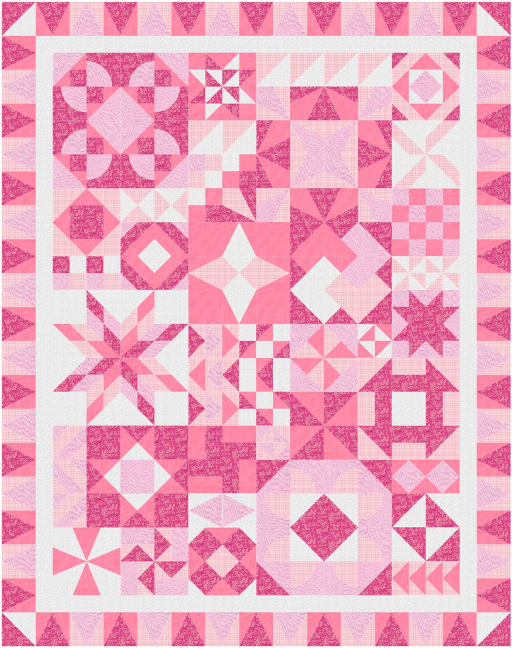 BL163 Jumbled Sampler Quilt Accuquilt friendly!