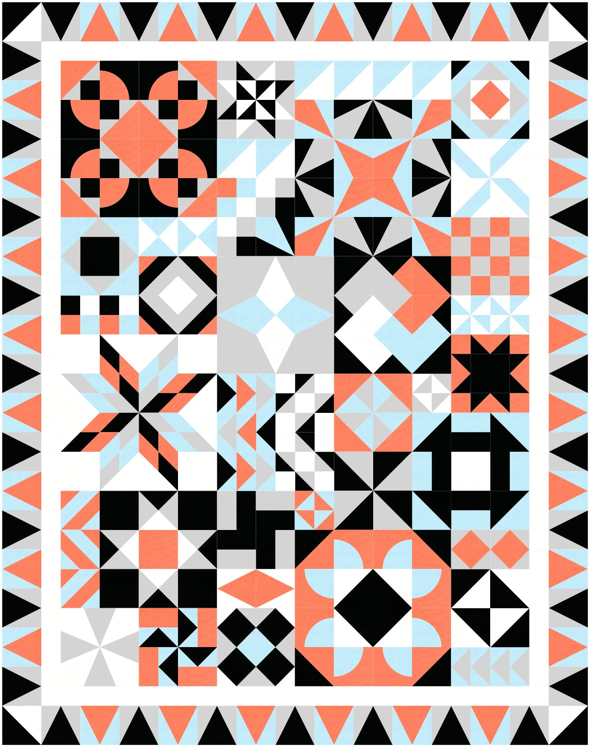 BL163 Jumbled Sampler Quilt Accuquilt friendly!