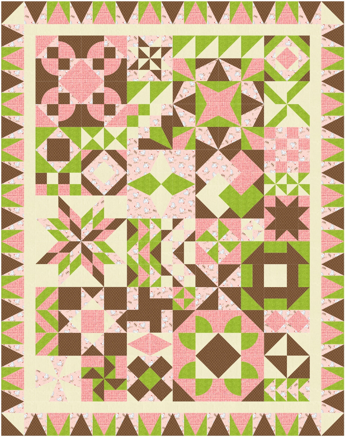 BL163 Jumbled Sampler Quilt Accuquilt friendly!