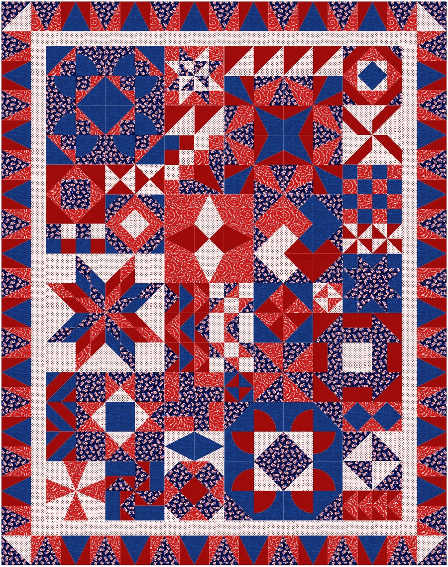 BL163 Jumbled Sampler Quilt Accuquilt friendly!