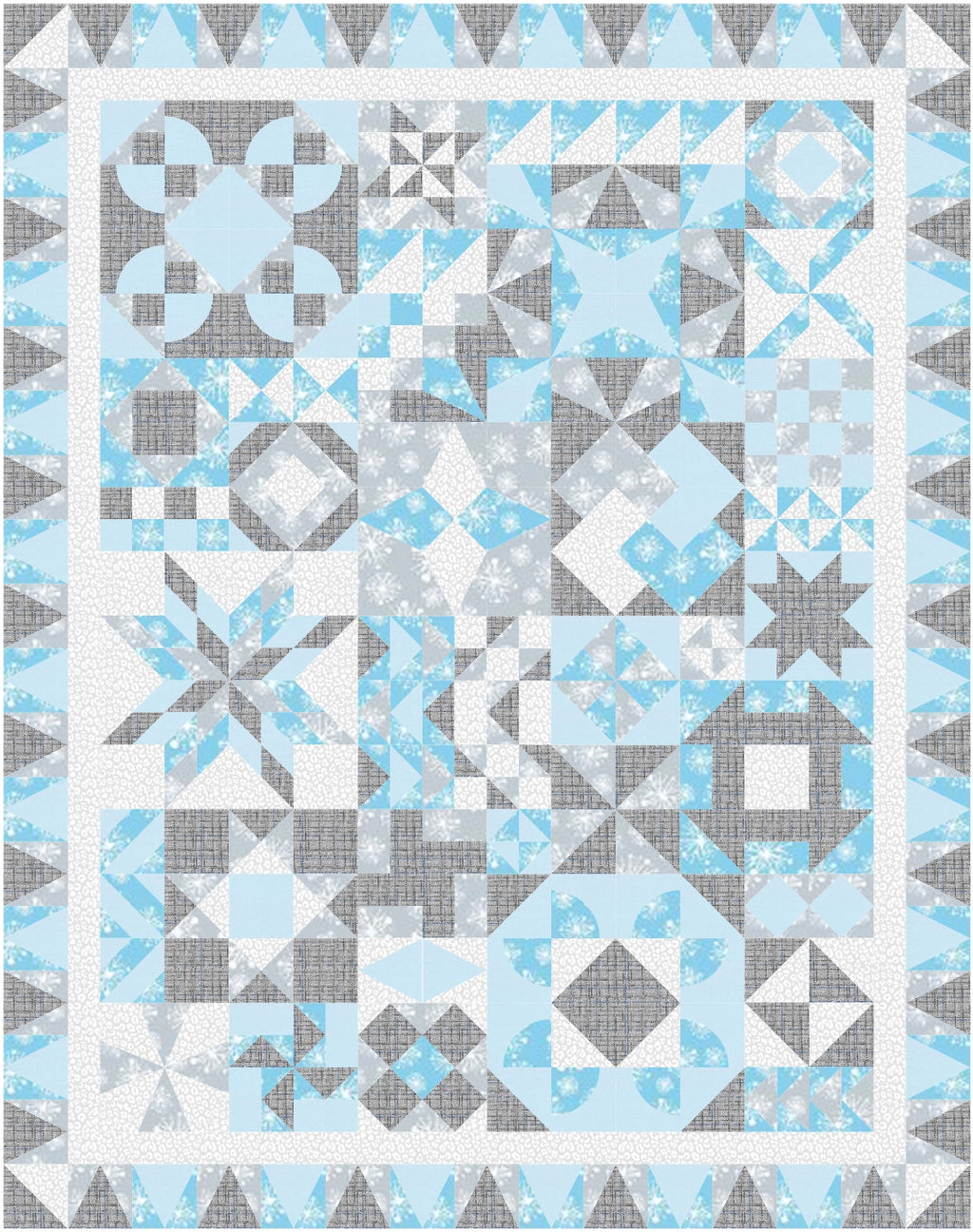BL163 Jumbled Sampler Quilt Accuquilt friendly!