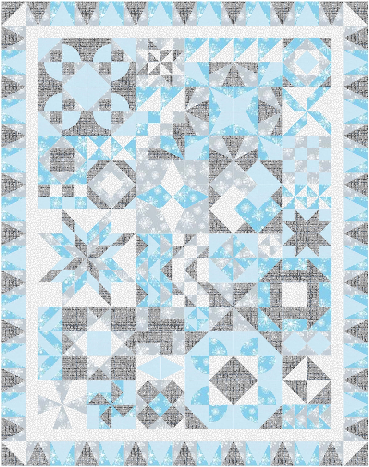 BL163 Jumbled Sampler Quilt Accuquilt friendly!