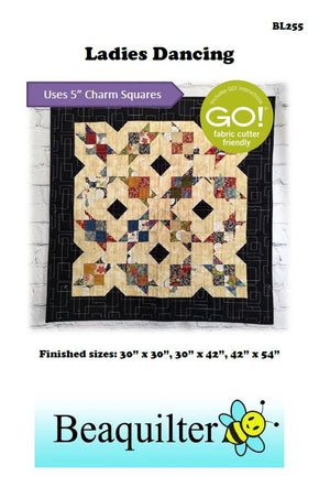 BL255 Ladies Dancing Charm Pack 5" Quilt pattern Accuquilt  friendly rotary cutting included