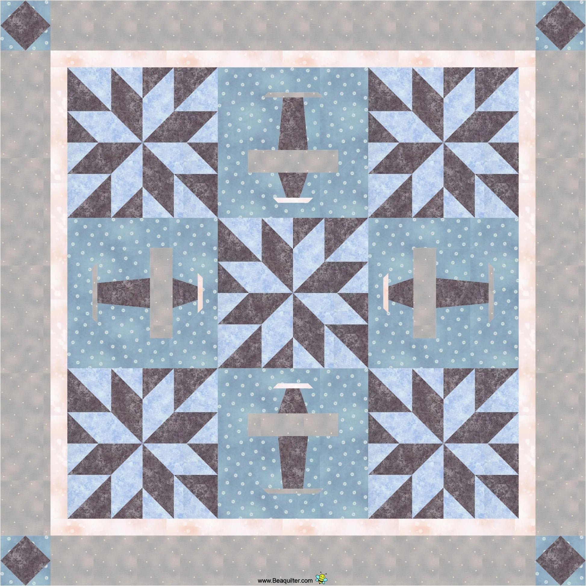 BL121 Let's fly baby boy quilt pattern foundation paper piecing RETIRING