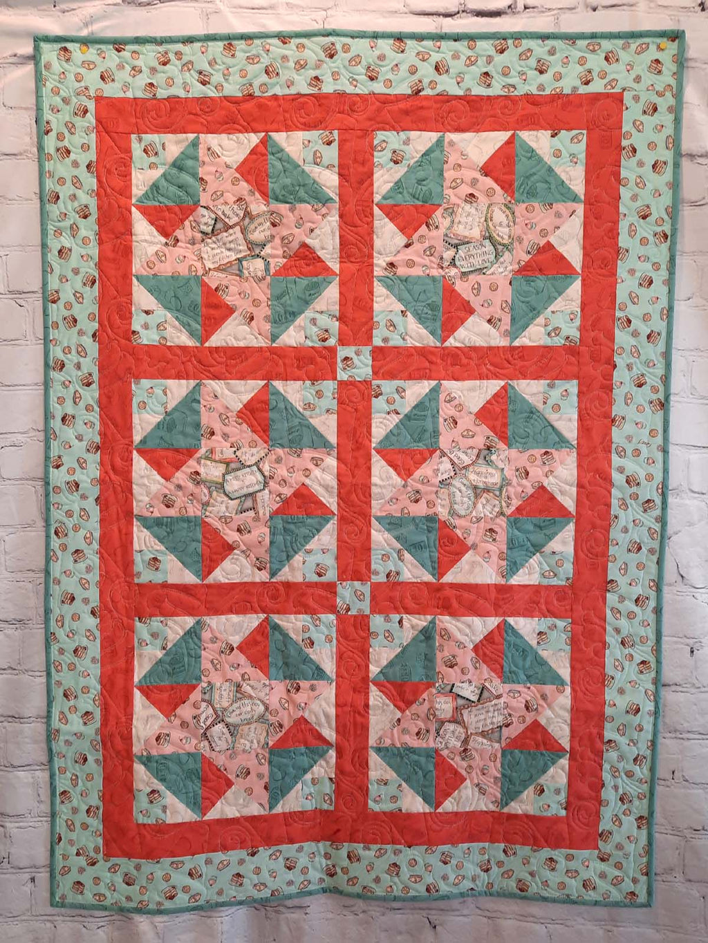 Meringues cupscake baking pastel lap quilt