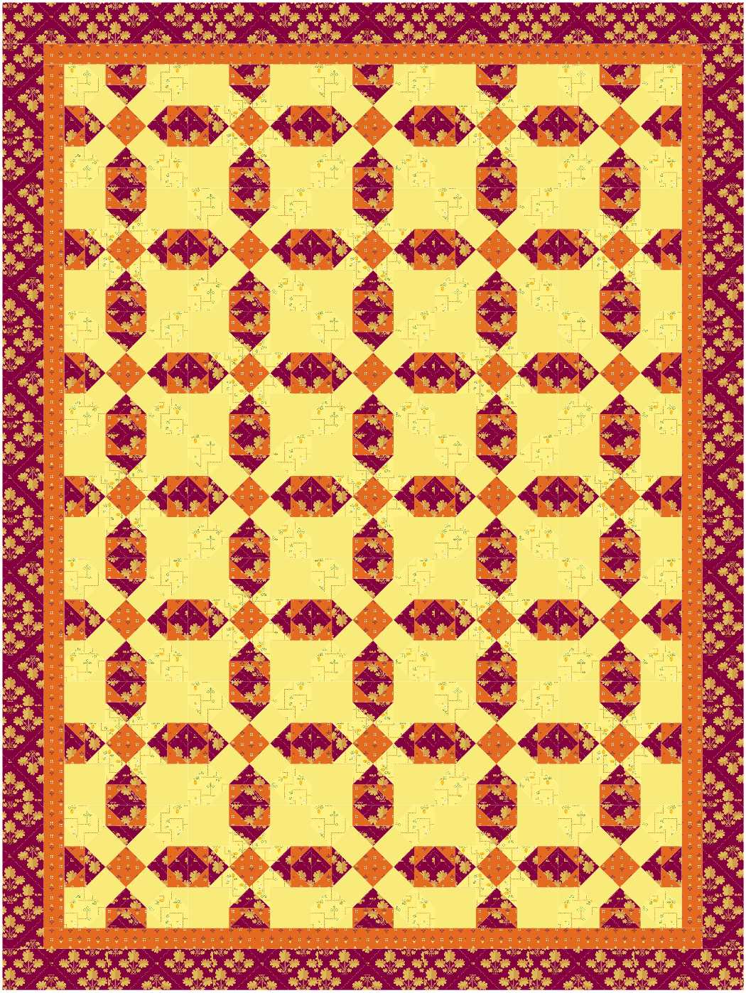 BL274 Miami Beach quilt fabric KIT LARGE Norahs Garden
