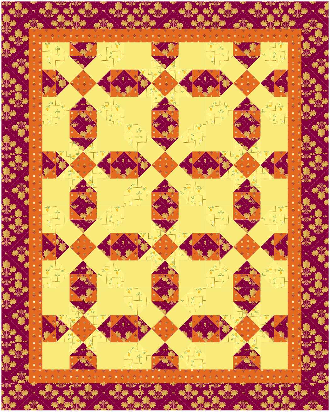 BL274 Miami Beach quiilt fabric KIT MEDIUM Norahs garden
