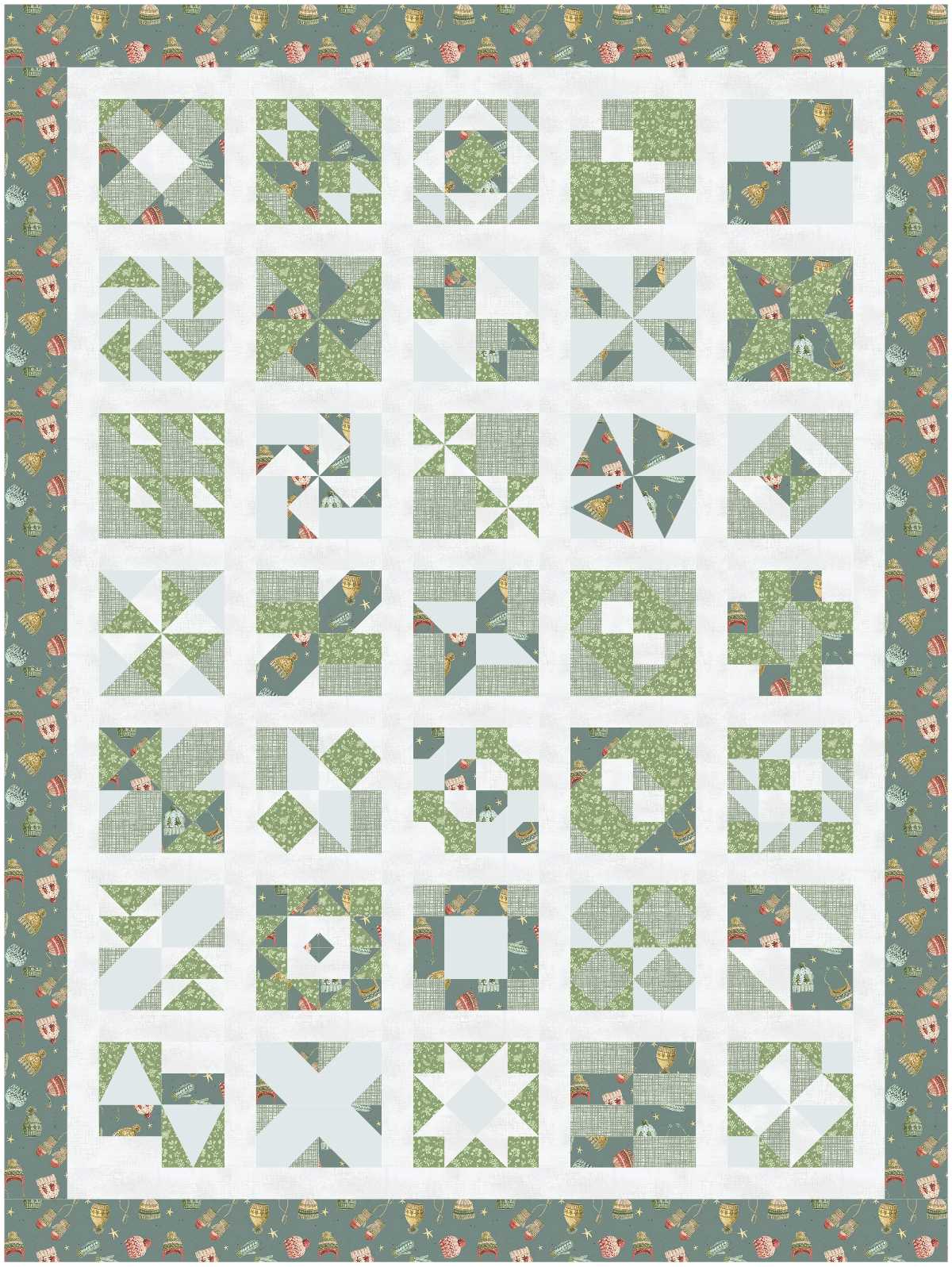 BL196 Mini Sampler fabric quilt kit
