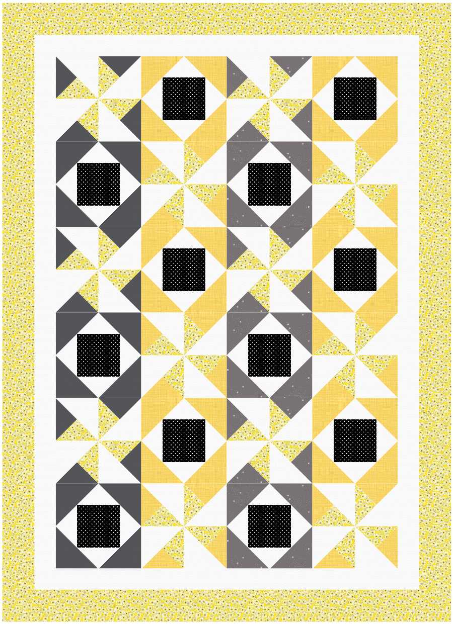 BL174 Morning Dew Quilt Kit sunflower