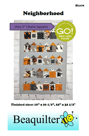BL278 Neighborhood Quilt pattern 2 sizes Charm Pack and Accuquilt Friendly