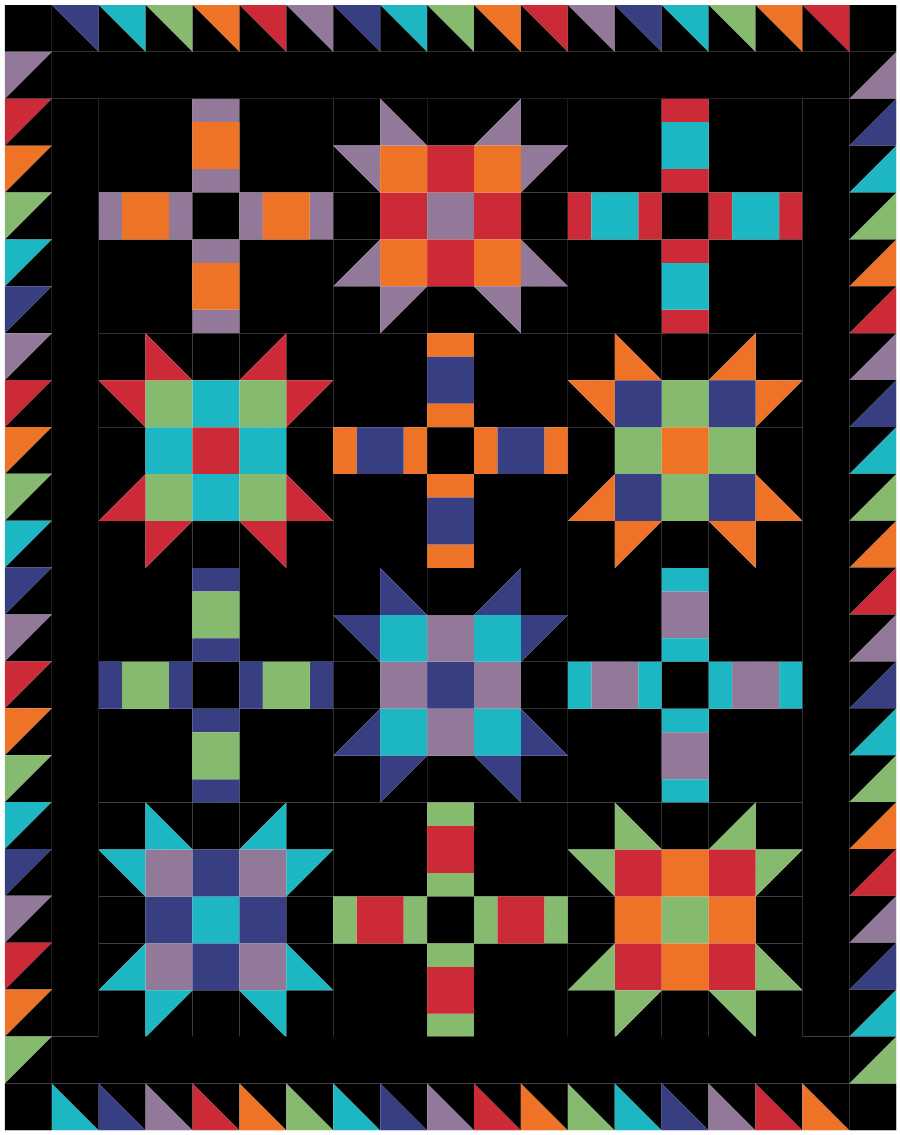 BL285 Off Kilter Quilt Fabric KIT MEDIUM