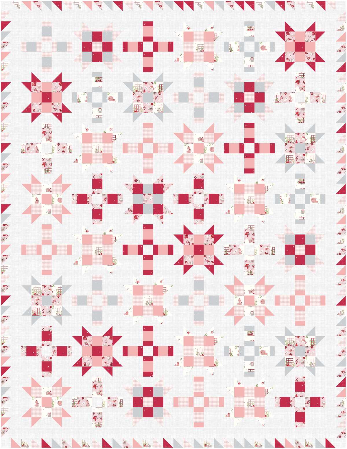 BL285 Off Kilter Quilt Fabric KIT in 3 sizes
