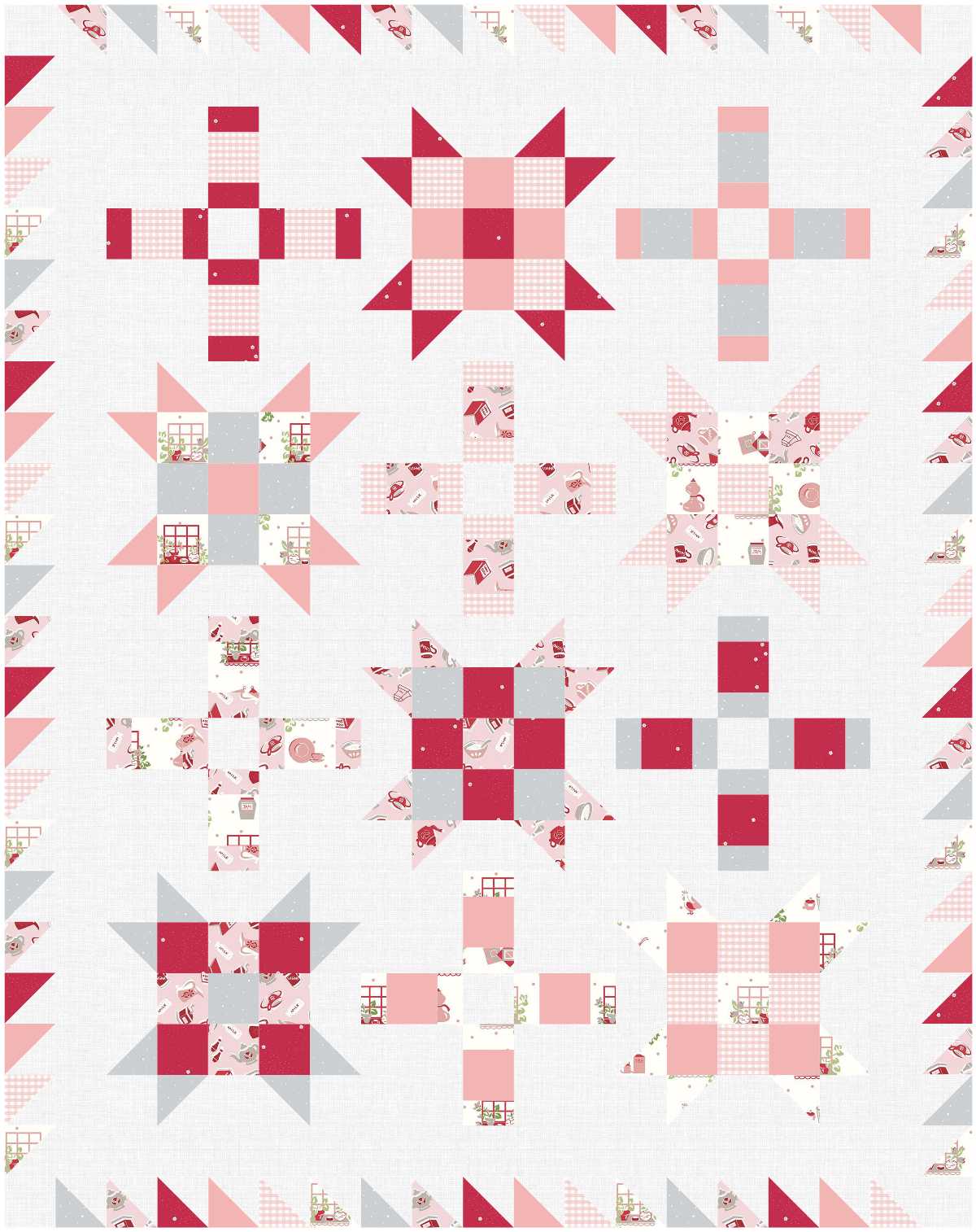 BL285 Off Kilter Quilt Fabric KIT in 3 sizes