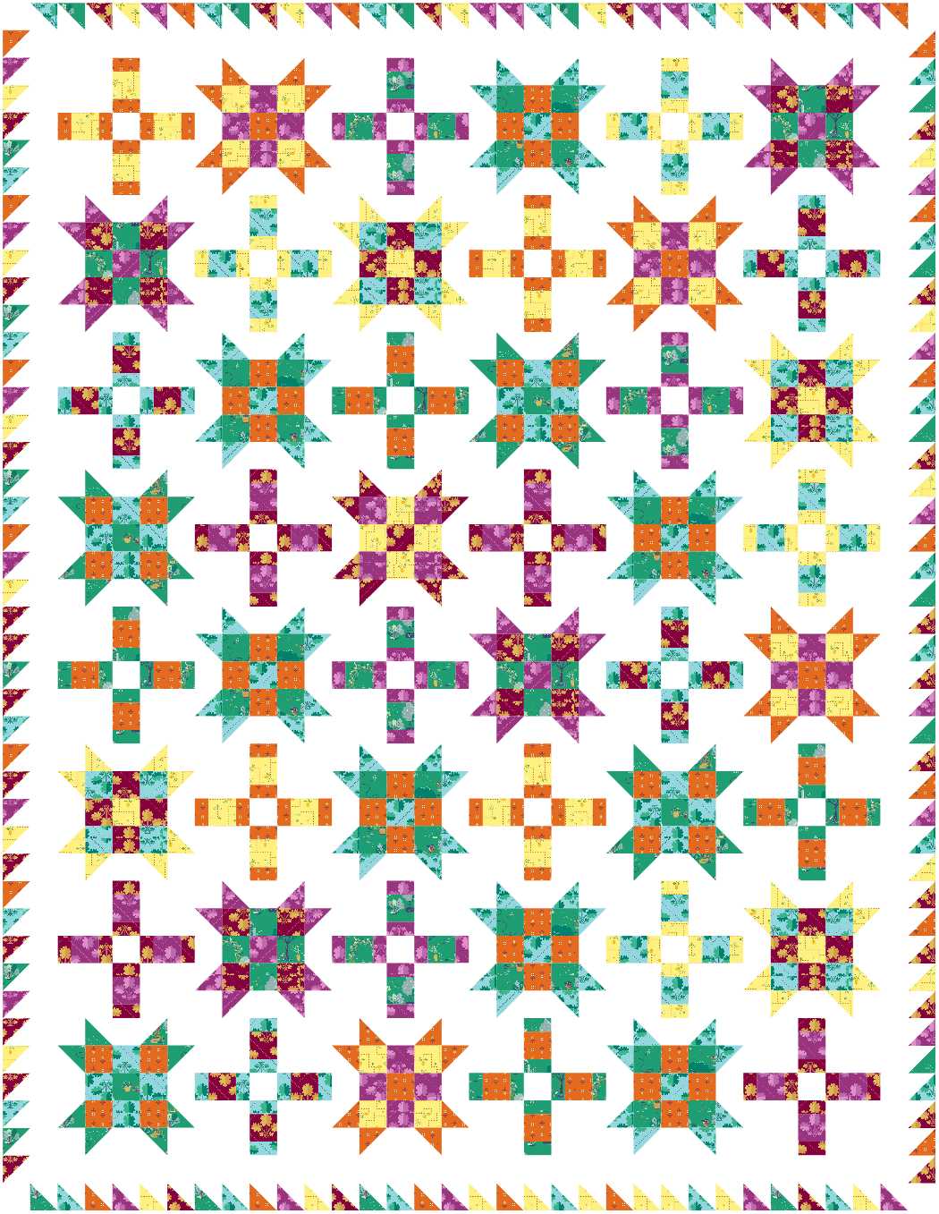 BL285 Off Kilter Quilt KIT LARGE Norahs garden
