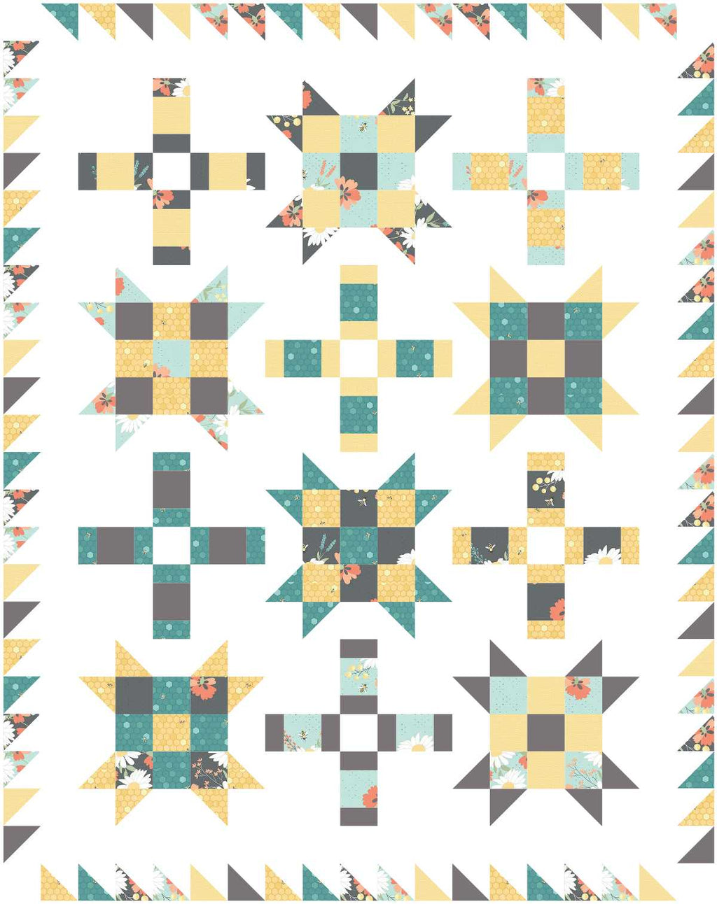 BL285 Off Kilter Quilt pattern 3 sizes